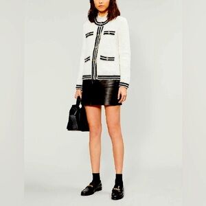 MAJE Maquette Waffle-Knit Cardigan